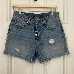 Levi’s 501 Denim Women's Distressed Shorts - Size 27